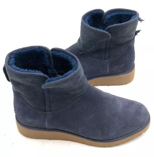 Women's NAVY BLUE Ugg Kristin Boots Suede Cold Weather / Snow Boots - Size 10