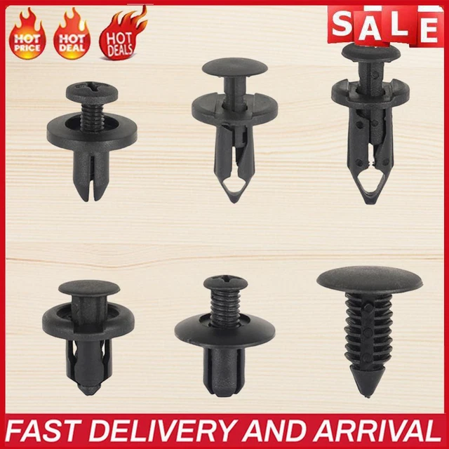 190Pcs Car Plastic Rivets Fasteners Car Retainer Clips 6 Size Push Retainer Kit