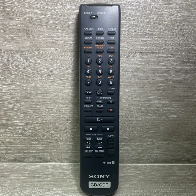 Rm Rk52 Remote Control SONY RM-R52 CD/CDR Remote Control - Genuine OEM Original - Tested ...
