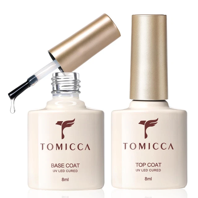 Top Coat Et Base Coat Sans Essuyage AIMEILI - Vernis Gel UV Semi-permanent - 10 Ml - Formule Naturelle