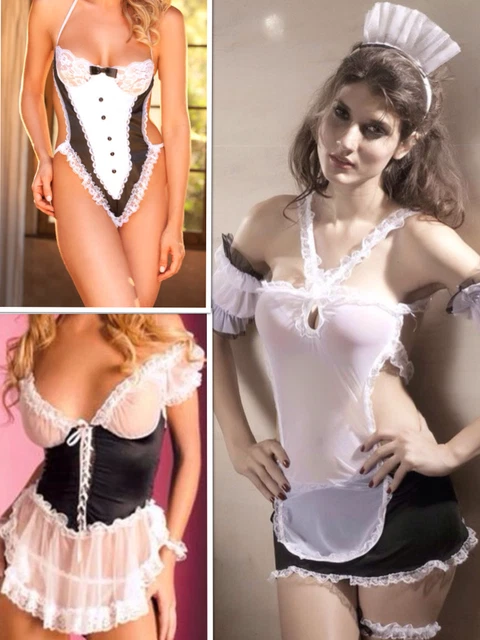 SEXY FRENCH MAID OUTFIT SEE THROUGH WENCH COSTUME WAITRESS Lady Fancy Dress 8-12 11.99 - PicClick UK SEXY FRENCH MAID OUTFIT SEE THROUGH WENCH COSTUME WAITRESS Lady Fancy Dress 8-12 11.99 - PicClick UK