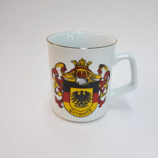 Reutter Porzellan Germany Mug with Crest and Gold Trim