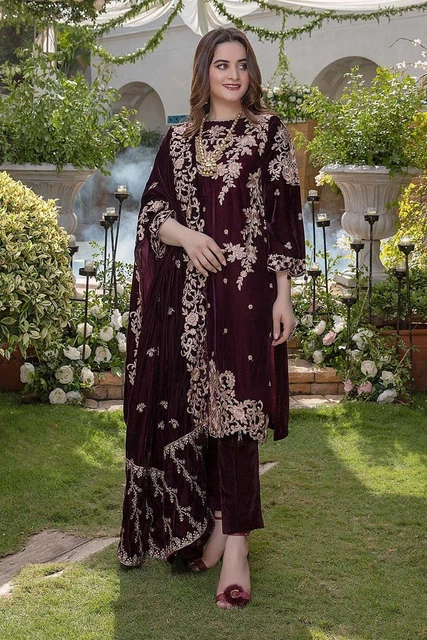 Velvet dress best sale for indian wedding
