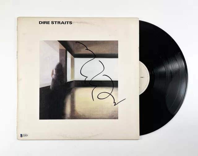 Mark Knopfler Dire Straits Autographed Signed Album LP Record Beckett BAS COA