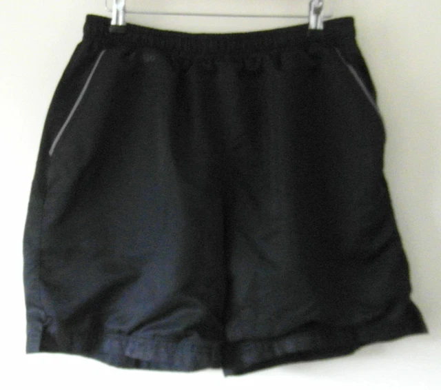 DUNLOP SPORT AERODRY Size L Black Gym Running Training Shorts