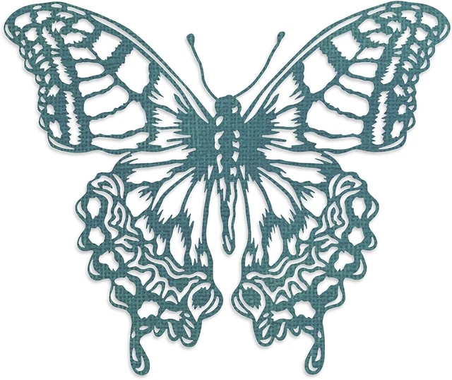 Sizzix Thinlits Stanz 665201 Perspektivischer Schmetterling von Tim Holtz. Kompatibel mit