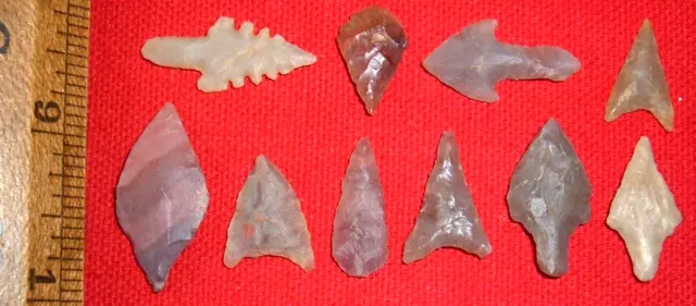 (10) Choice Assorted Sahara Neolithic Points, Tools, Ancient African Arrowheads