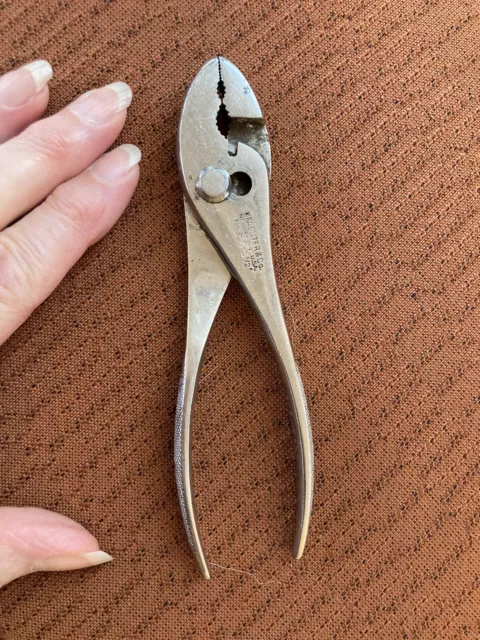 Vintage Kraeuter and Co. No. 356 5-1/2 Slip Joint Pliers  USA Forged Steel