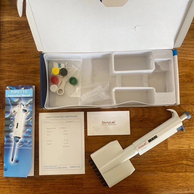 StonyLab - Multi 8 Channel Mechanical Pipette Controller - 50-300ul - USED
