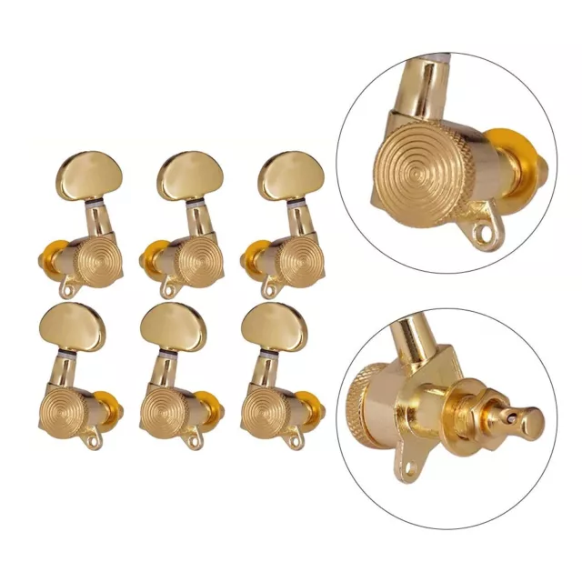 Sintonizzatori di bloccaggio resistenti per chitarre a corde in acciaio set oro