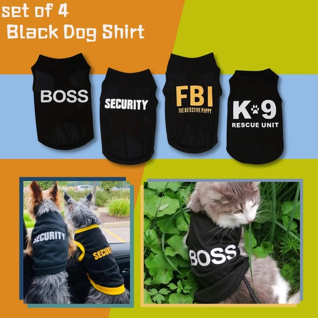 Dog Black Pet Puppy T-Shirt Coat Clothes Apparel Summer Costumes Warmer Top Vest