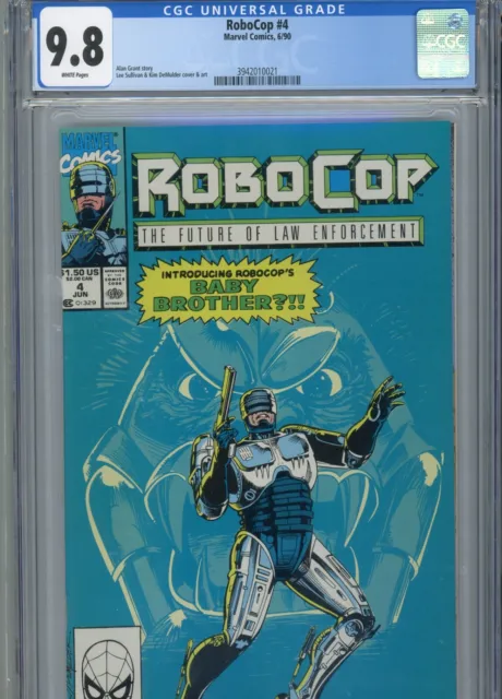 Robocop #4 Mt 9.8 Cgc White Pages Alan Grant Story Lee Sullivan Cover And Art