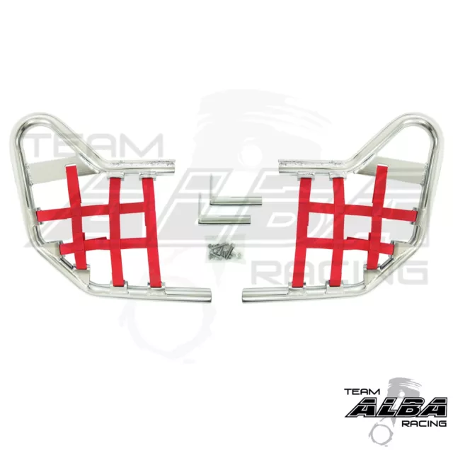 Yamaha Raptor 700  Nerf Bars   Alba Racing    Silver Red 197 T1 SR