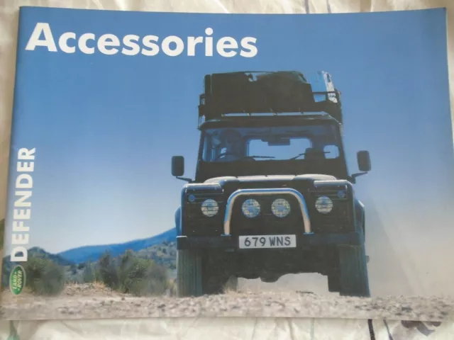 Land Rover Defender Accessories range brochure 2001 UK market ref LRML 1427