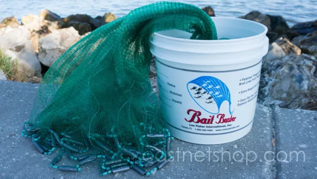 Cast Net  Lead, 3Ft-12Ft Radius, 3/8 or 1/4 Inch Mesh for
