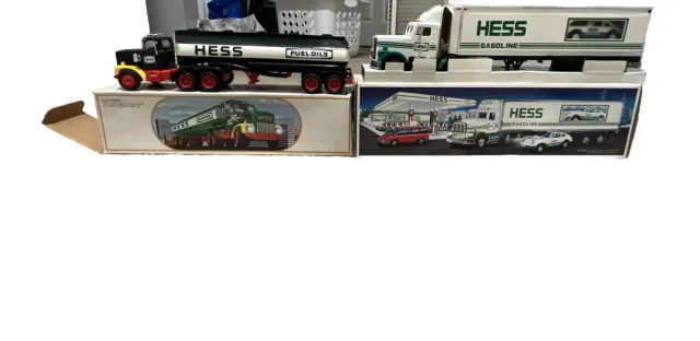 hess toy truck bank /18 wheeler open box lot of 2!