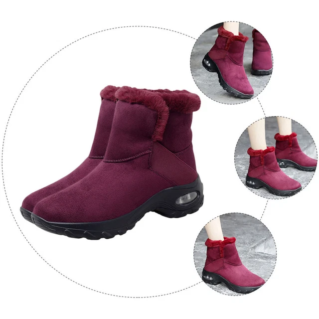 Warme Schneeschuhe Wildlederschuhe Schleife Schneestiefel Damen 2