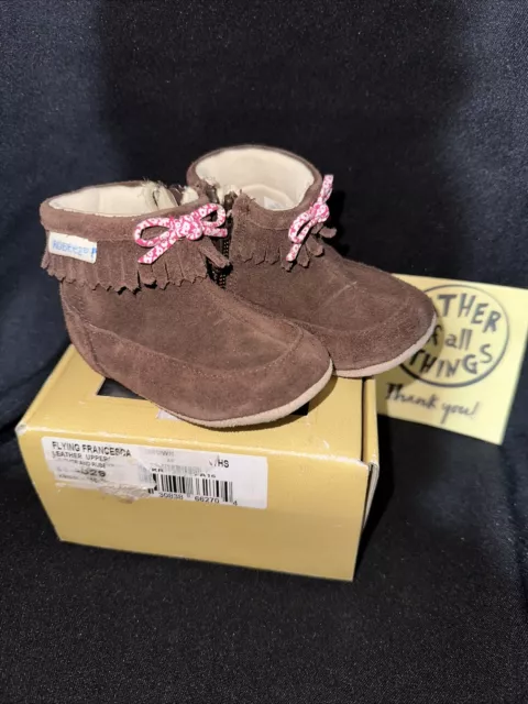 Brand New Robeez Flying Francesca Style Mini Moccasin Boots