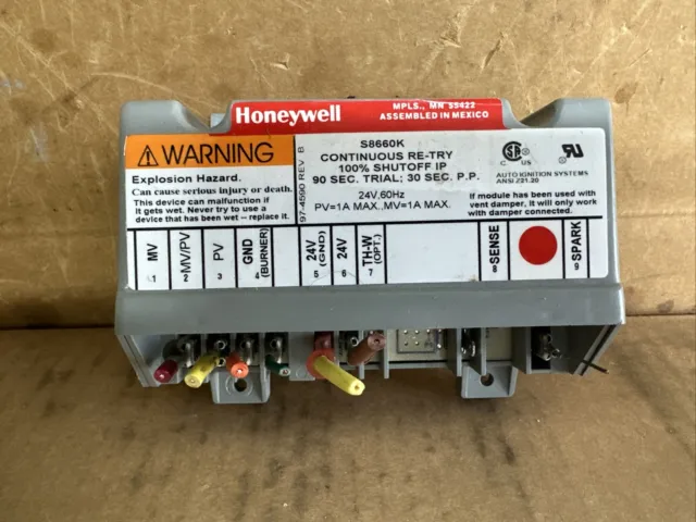 Furnace Control Circuit Board S8660K Honeywelll Used