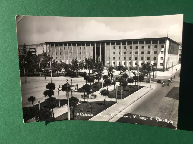 Cartolina Catania - Piazza G.Verga e Palazzo Di Giustizia - 1961