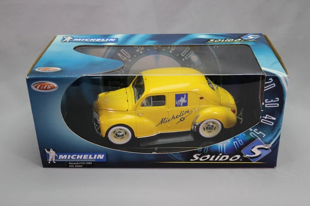 LJ112 SOLIDO MICHELIN 82002 1/18 Renault 4CV 1954 jaune