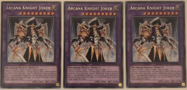 Yugioh Playset X3: Arcana Knight Joker KICO-EN029 Rare 1st Ed NM