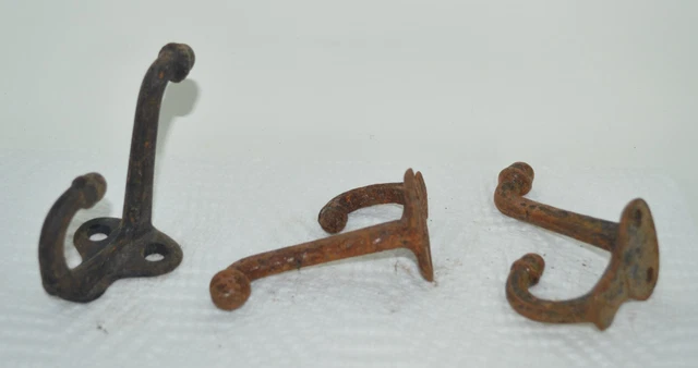 Cast Iron School Style Coat Hook Hat Hook Rack Hall Tree Hardware Patina