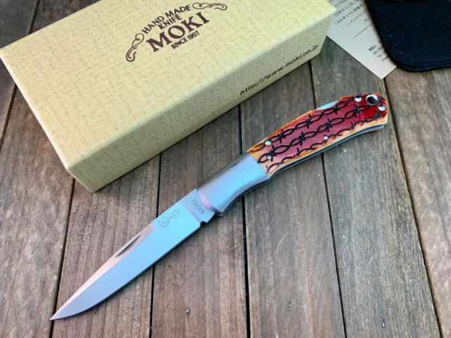 Moki Kronos ANZ-533 Knife Exclusive SSk SFO Sunset Barbwire Jig Bone Seki Japan