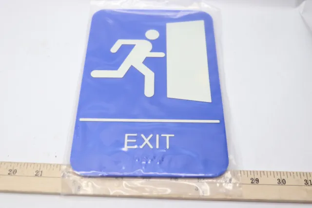 Braille Exit Sign Blue 6" x 9" S69B-10BL