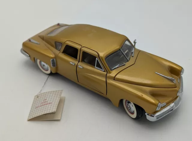 De colección 1948 TUCKER ESCALA 1/25 DIECAST POR FRANKLIN COMO NUEVO DORADO EDICIÓN LIMITADA