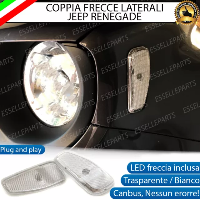 Coppia Frecce Laterali A Led Bianche Jeep Renegade Canbus Indicatori Direzione