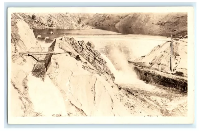 Arrowrock Dam Boise Id Idaho Real Photo Rppc Postcard (Bk8)