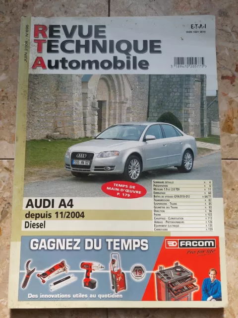 REVUE TECHNIQUE RTA AUDI A4 DIESEL Depuis 11 2004 RTA 695