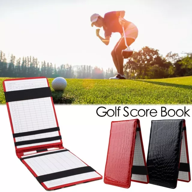 Waterproof PU Leather Golf Counter Scoring Scorecard Holder Golf Score Book