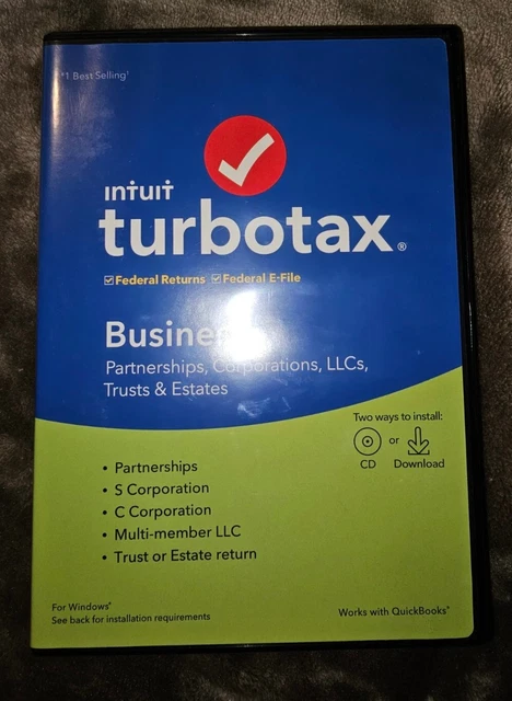 2019 TURBOTAX BUSINESS CORP ESTATE TRUST PARTNERSHIP Windows PC CD Download 2019 TURBOTAX BUSINESS CORP ESTATE TRUST PARTNERSHIP Windows PC CD Download