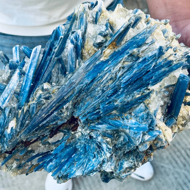 32.78LB Rare!! Natural beautiful Blue KYANITE with Quartz Crystal Specimen Rough