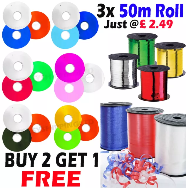 50 M Curling String Colors Balloon Ribbon Balloons Weight Gift Decoration FNCY