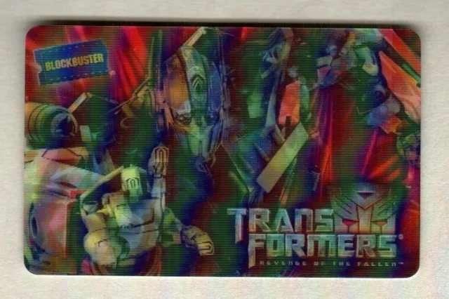 BLOCKBUSTER Transformers 2009 Lenticular Gift Card ( $0  NO VALUE )