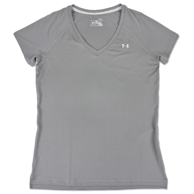 Under Armour Heatgear Ladies Jogging Fitness Camicia Sport Grigio 1269102-040 S
