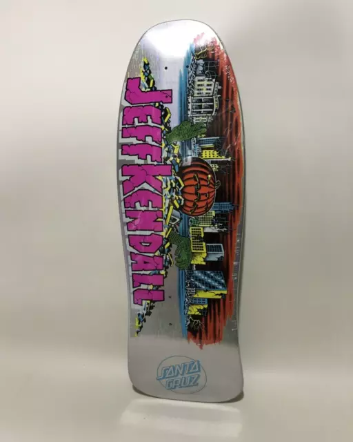 Santa Cruz Jeff Kendall Pumpkin 30th Anniversary Skateboard Deck-METALLIC SILVER