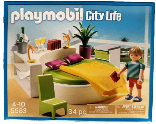 Playmobil 5583 Schlafinsel Moderne Luxusvilla Haus Möbel Bett Einrichtung Mann