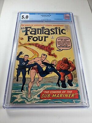 Fantastic Four 4 CGC 5.0 White pages 1st Sub-Mariner