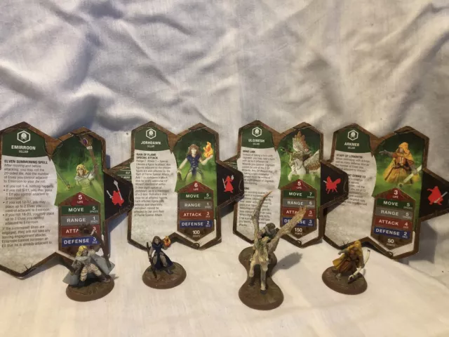 HEROSCAPE Miniature War Game Wave 8 Defenders of Kinsland ELVES Pack COMPLETE