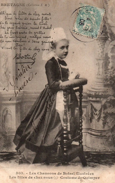 CPA 29 - Quimper (Finistère) - Les Filles de chez nous - Botrel (costume)
