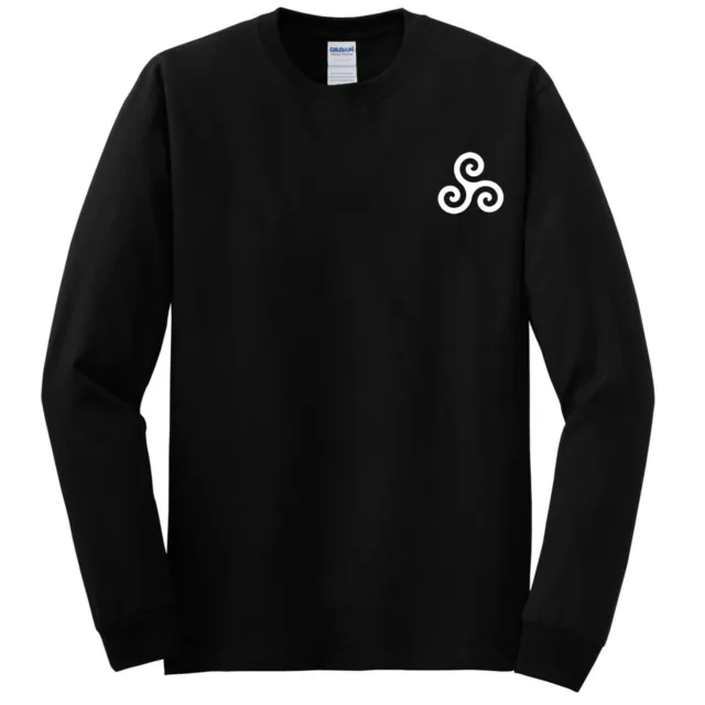 Triple Spiral Celtic Symbol Men's Long Sleeve T-Shirt