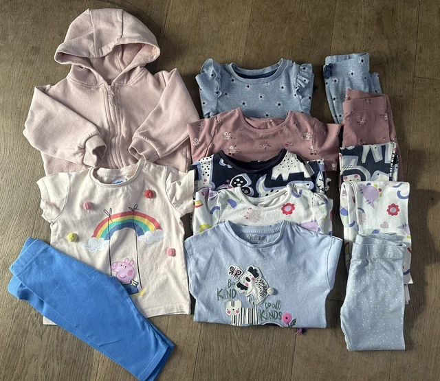 Girls clothes bundle - hoody, outfits leggings tops - 18-24 months