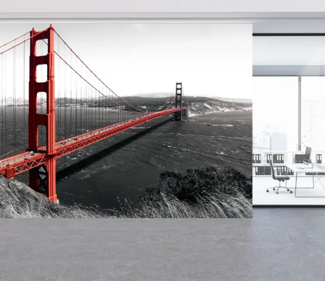 3D Red Bridge 8303 Wallpaper Mural Wall Print Wall Wallpaper Murals US Coco