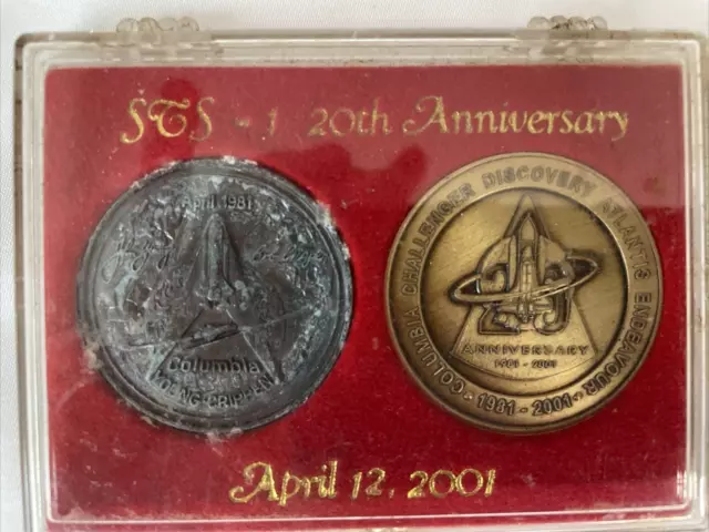 NASA 2 Coin Set - Space Gateway Support 20th Anniversary