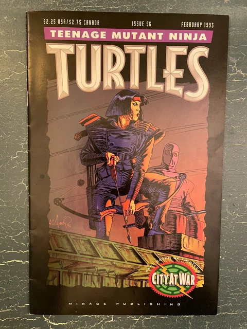 Teenage Mutant Ninja Turtles 56 1993 Mirage City at War 1st Cover App Karai TMNT