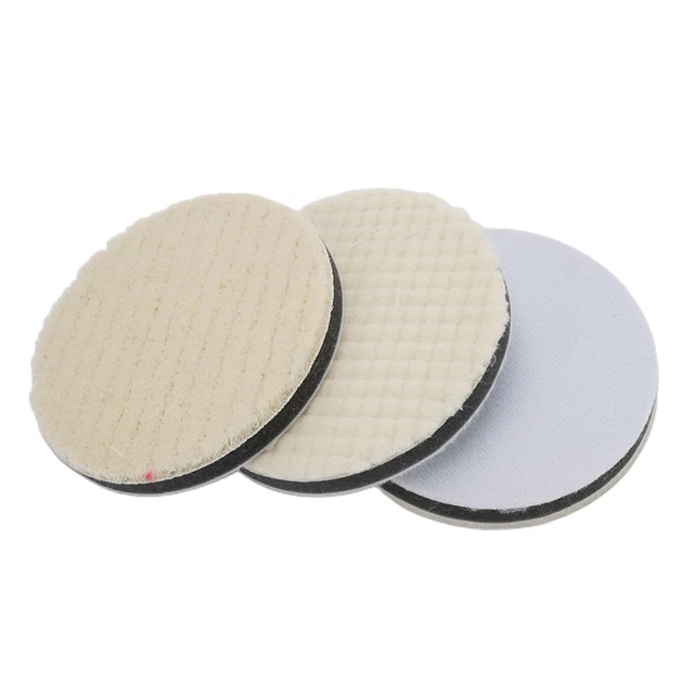 Wool Polishing Pads 3/5/6/7 inch White Supplies Waxing Sealing Cleaning Cars